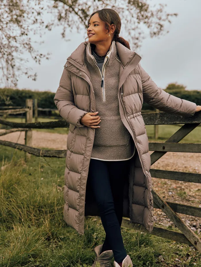 Joules Aldeburgh 8211 Grey Half Zip Borg Fleece Women Coats and Jackets
