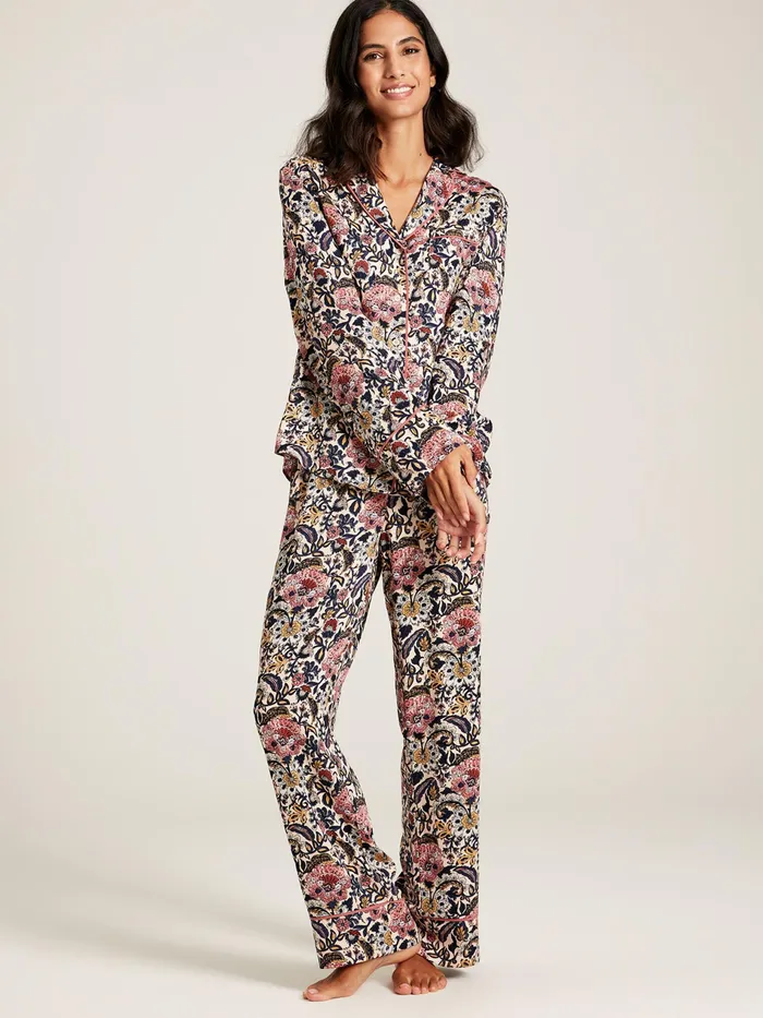 Joules Alma 8211 Navy Floral Pyjama Set Women Nightwear