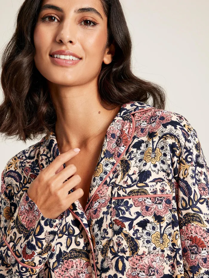 Joules Alma 8211 Navy Floral Pyjama Set Women Nightwear