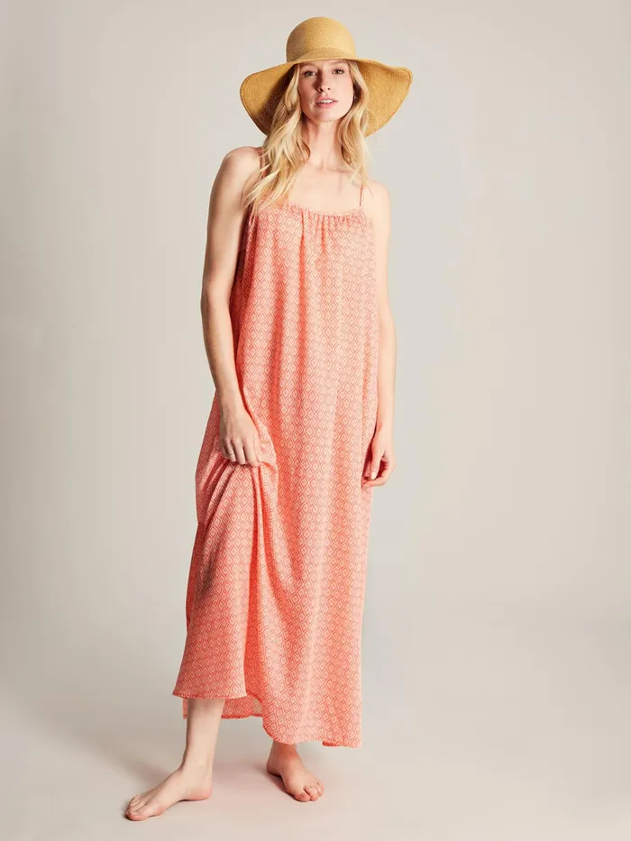 Joules Amanda 8211 Orange Beach Dress Women Dresses