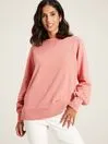 Joules Amina 8211 Pink Crew Neck Sweat Top Women Sweatshirts and Hoodies