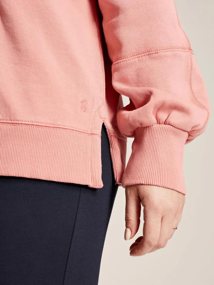 Joules Amina 8211 Pink Crew Neck Sweat Top Women Sweatshirts and Hoodies