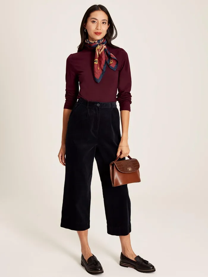 Joules Amy 8211 Burgundy Red Roll Neck Top Women Tops