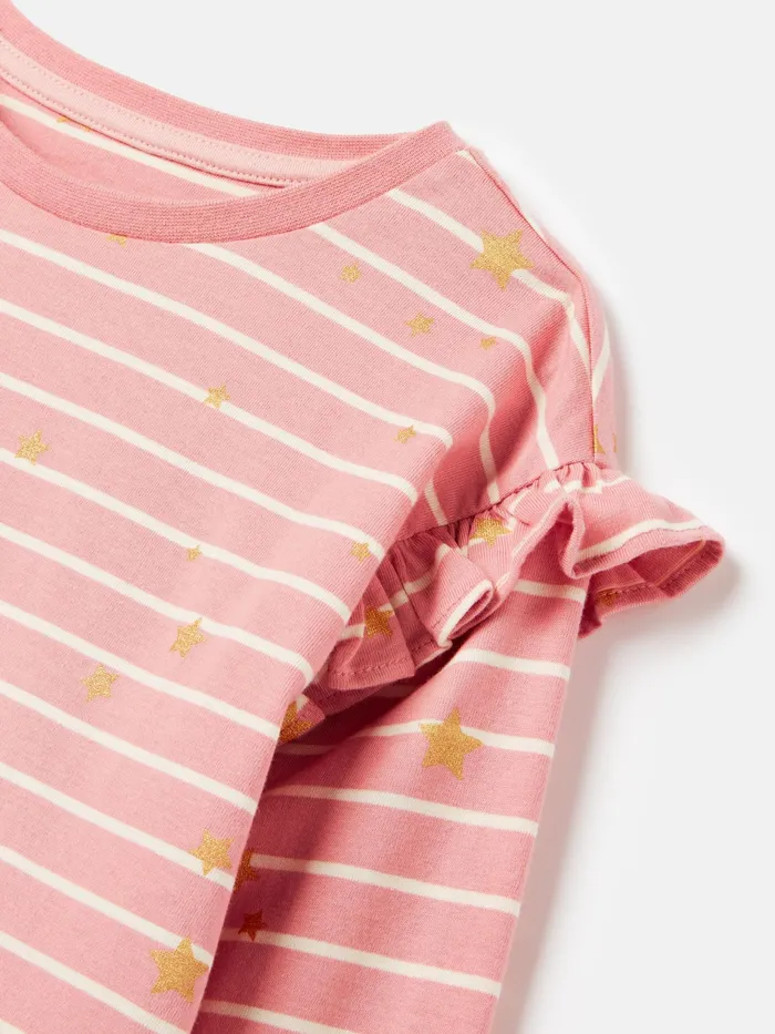 Joules Angelica 8211 PinkCream Printed Long Sleeve Top Girls Tops and Tshirts