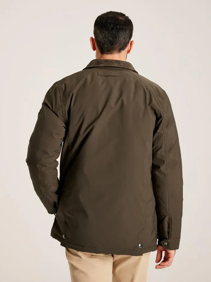 Joules Arbury 8211 Brown MultiPocket Waterproof With Padded Lining Coat Men Coats and Jackets