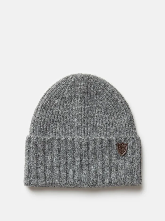 Joules Bamburgh 8211 Grey Knitted Hat Men Hats Gloves and Scarves