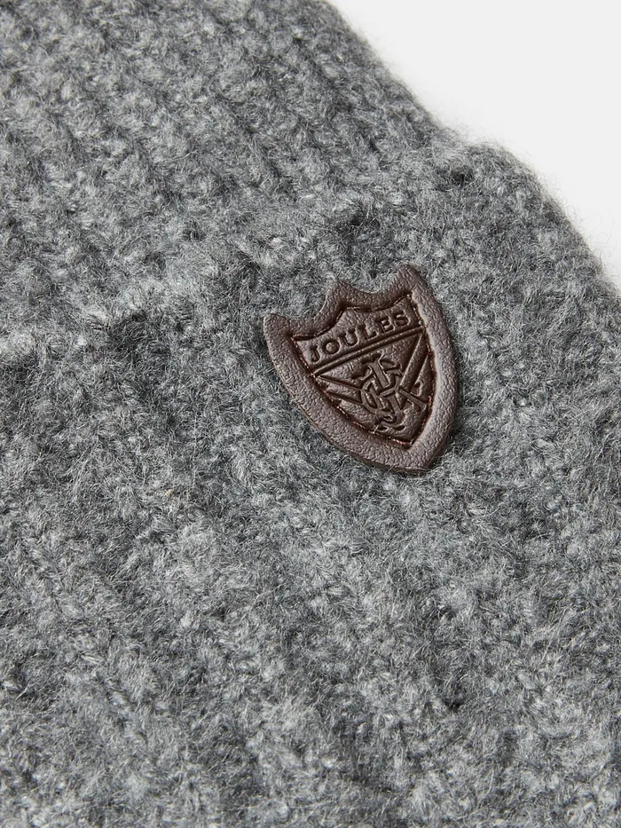 Joules Bamburgh 8211 Grey Knitted Hat Men Hats Gloves and Scarves