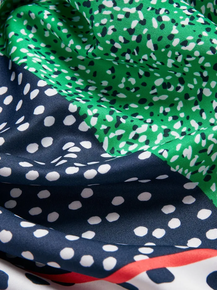 Joules Black Twill Square Scarf Women Scarves