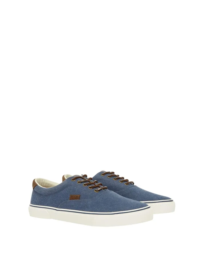 Joules Blue Deck Cupsole Canvas Shoes Men Trainers