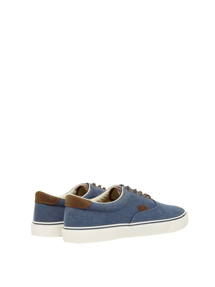 Joules Blue Deck Cupsole Canvas Shoes Men Trainers