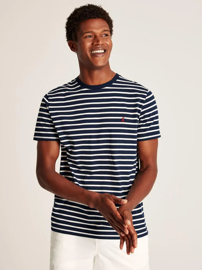 Joules Boathouse 8211 Blue Jersey Crew Neck TShirt Men Tops and Tshirts