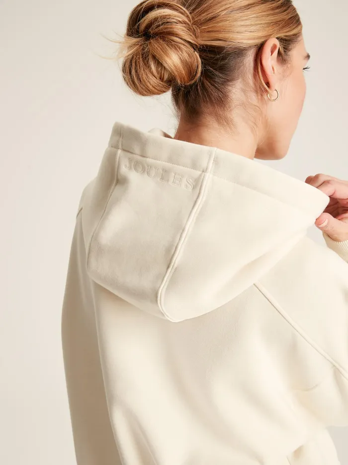 Joules Cara 8211 Cream Oversized Hoodie Women Sweatshirts and Hoodies