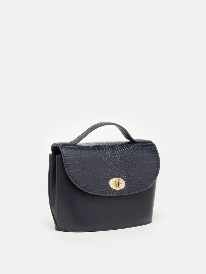 Joules Claire 8211 Navy Faux Leather Croc Effect Bag Women Handbags