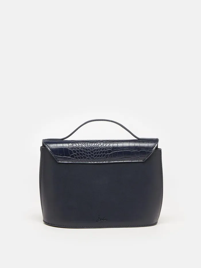 Joules Claire 8211 Navy Faux Leather Croc Effect Bag Women Handbags