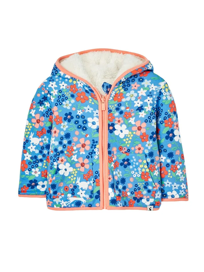 Joules Cosette 8211 Blue Reversible Jacket Girls Coats and Jackets