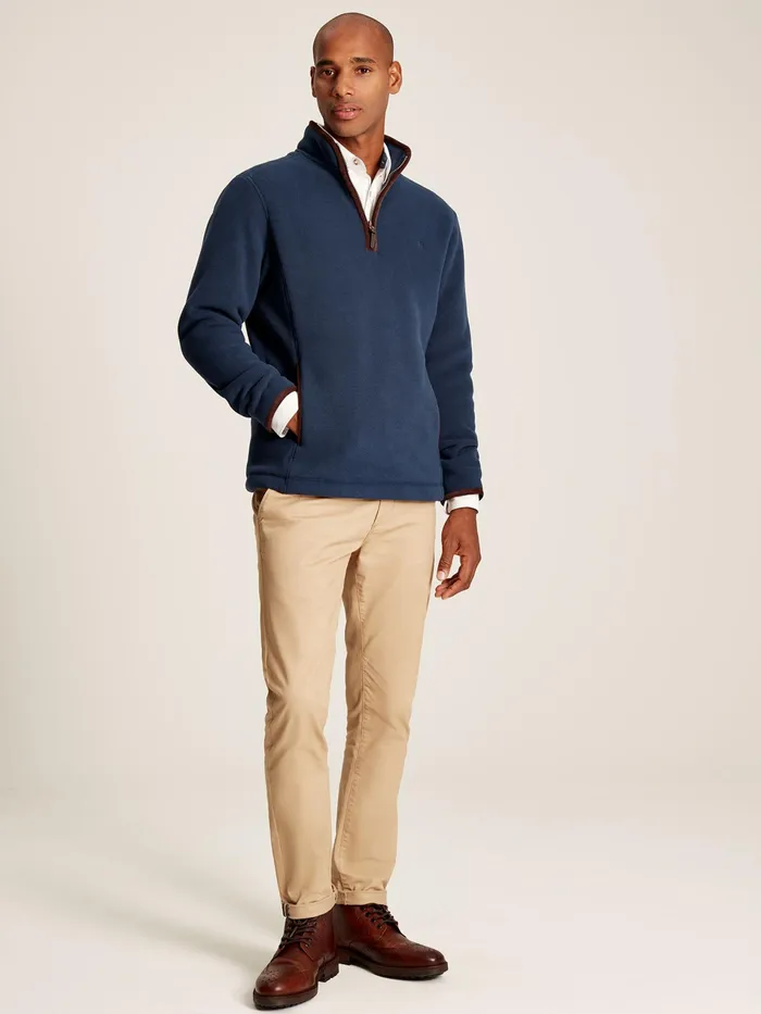 Joules Coxton 8211 Navy Quarter Zip Fleece Men Coats and Jackets