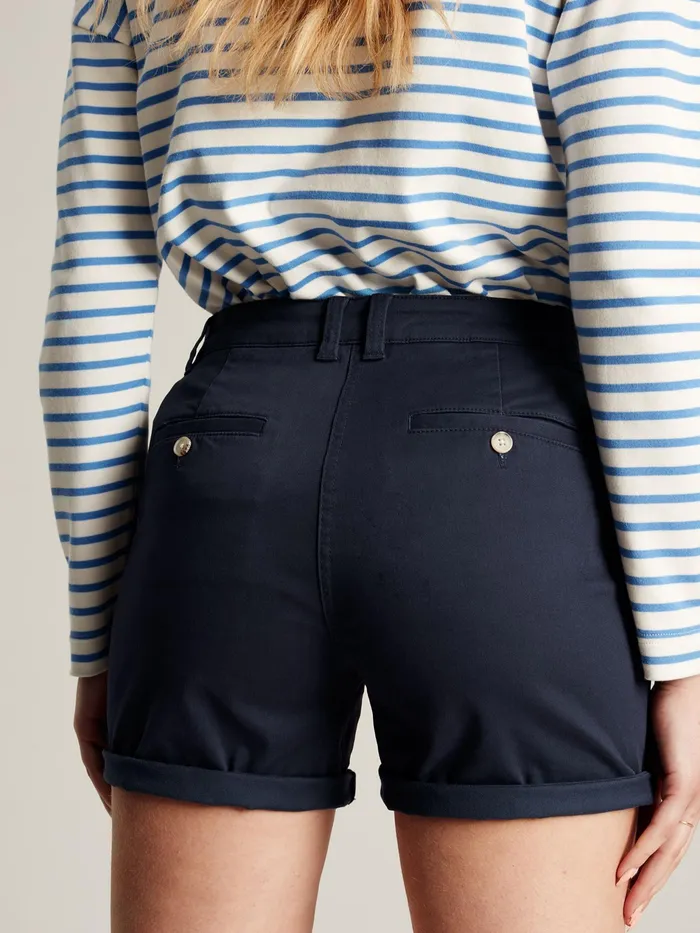 Joules Cruise 8211 Blue Mid Thigh Length Chino Shorts Women Shorts