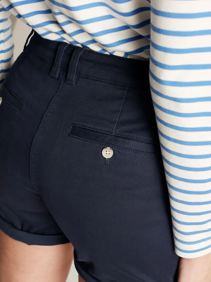 Joules Cruise 8211 Blue Mid Thigh Length Chino Shorts Women Shorts