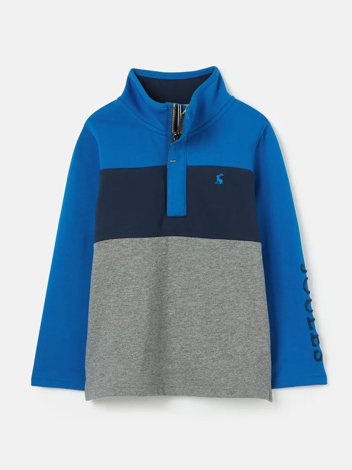 Joules Dale 8211 Blue Quarter Zip Sweatshirt Boys Sweatshirts and Hoodies