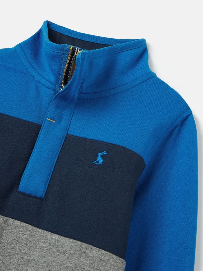 Joules Dale 8211 Blue Quarter Zip Sweatshirt Boys Sweatshirts and Hoodies