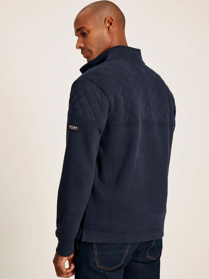 Joules Darrington 8211 Blue Quarter Zip Sweater Men Sweatshirts and Hoodies