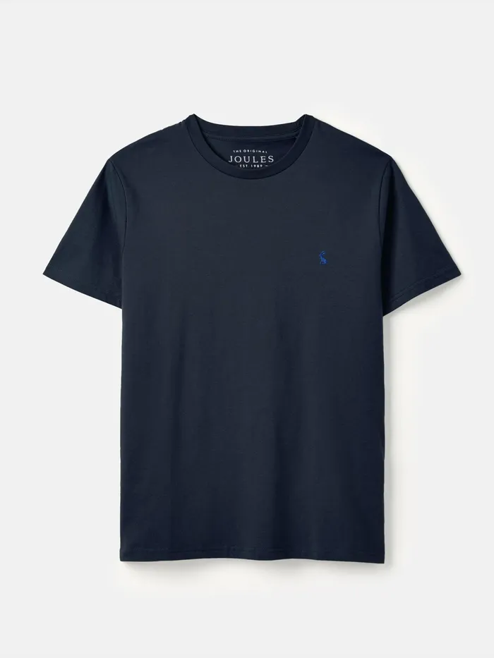 Joules Denton 8211 Navy Blue Plain Jersey TShirt Men Tops and Tshirts