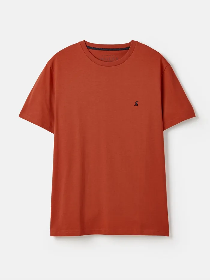 Joules Denton 8211 Orange Plain Jersey TShirt Men Tops and Tshirts