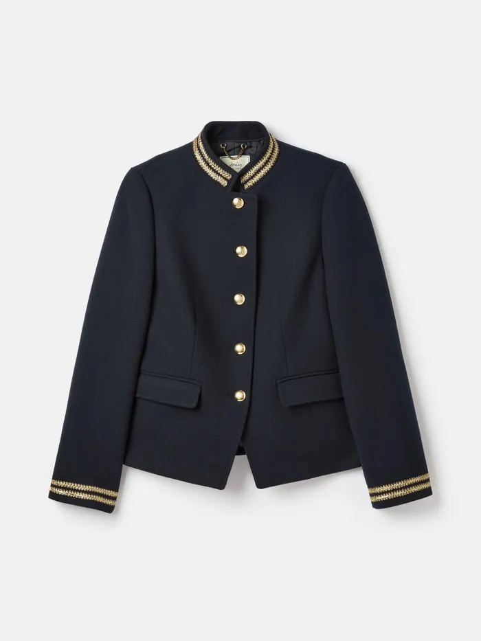 Joules Dulcote 8211 Navy Band Jacket Women Coats and Jackets