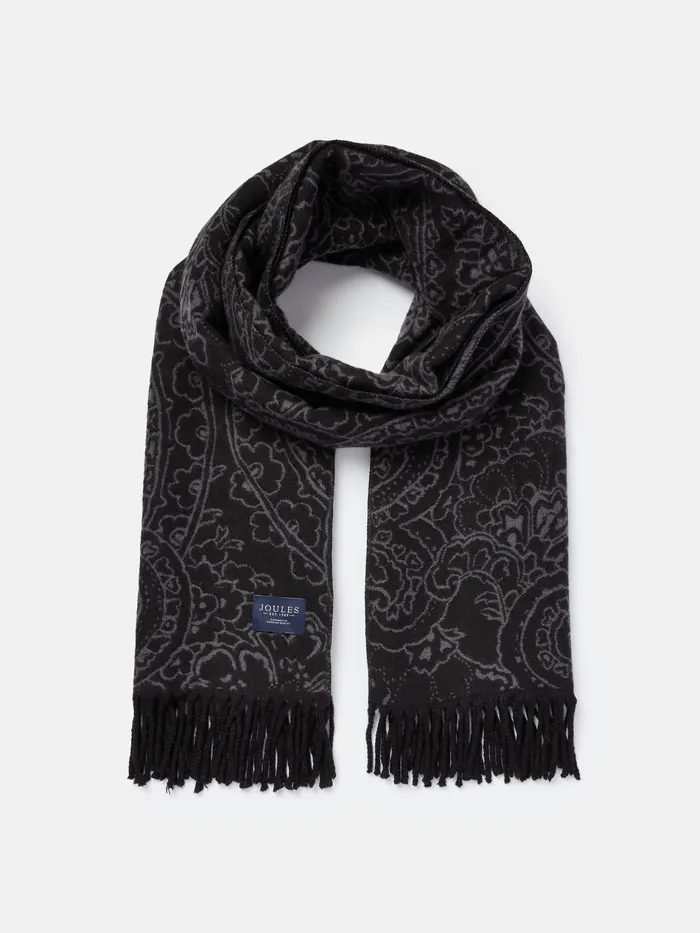 Joules Elissa 8211 Black Paisley Jaquard Scarf Women Scarves