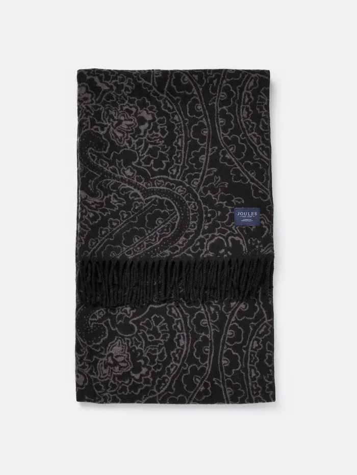 Joules Elissa 8211 Black Paisley Jaquard Scarf Women Scarves