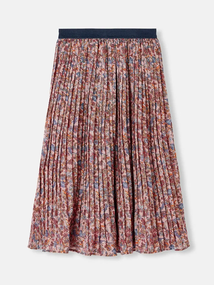 Joules Emery 8211 Pink Pleated Skirt Women Skirts