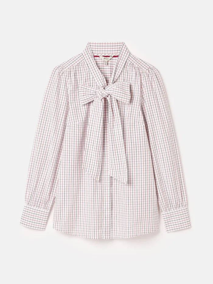 Joules Everly 8211 Multi Tie Neck Blouse Women Shirts and Blouses