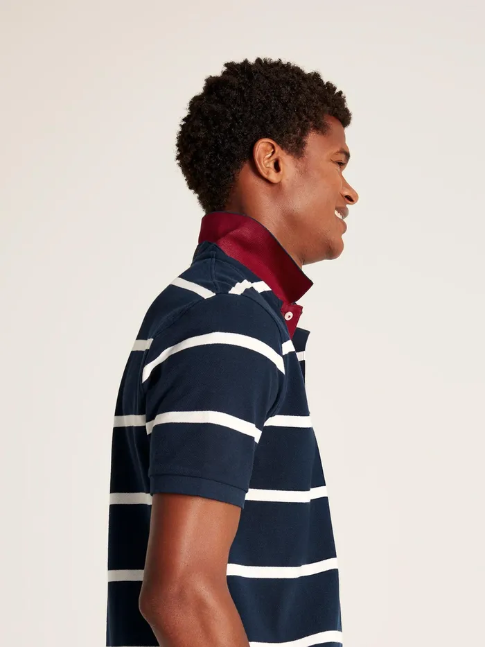 Joules Filbert 8211 NavyWhite Classic Fit Striped Polo Shirt Men Tops and Tshirts