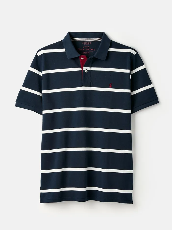 Joules Filbert 8211 NavyWhite Classic Fit Striped Polo Shirt Men Tops and Tshirts