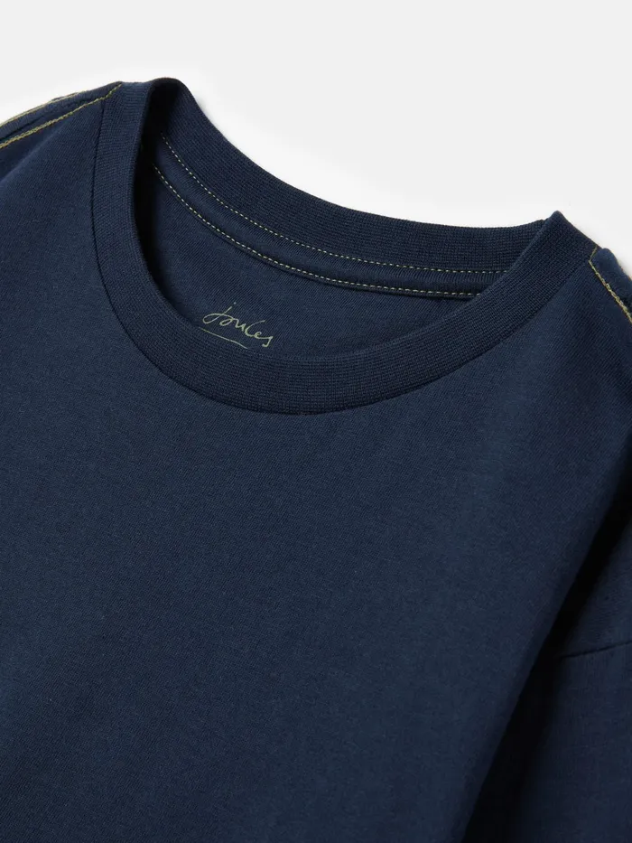 Joules Finlay 8211 Navy Long Sleeve Artwork Jersey Top Boys Tops and Tshirts