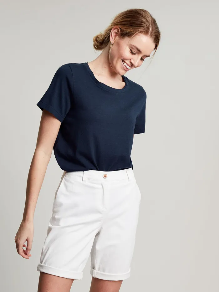 Joules Frankie 8211 Navy Blue Crew TShirt Women Tops