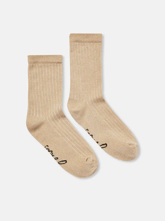 Joules Freya 8211 Gold Glitter Socks Women Socks and Tights