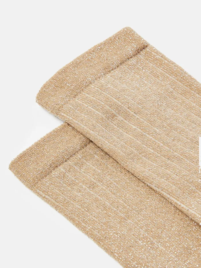 Joules Freya 8211 Gold Glitter Socks Women Socks and Tights