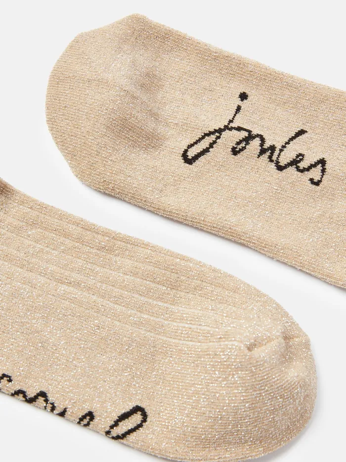 Joules Freya 8211 Gold Glitter Socks Women Socks and Tights