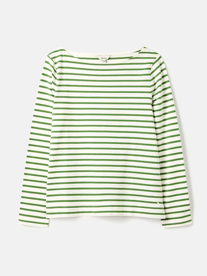 Joules Harbour 8211 Green Long Sleeve Breton Top Women Tops