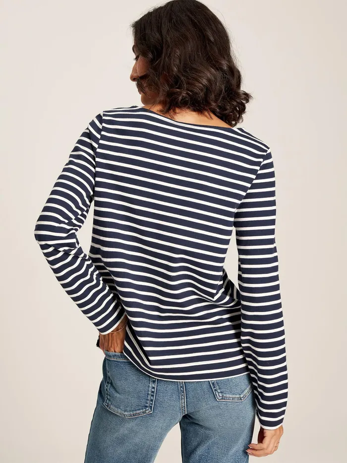 Joules Harbour 8211 Navy Blue Long Sleeve Breton Top Women Tops
