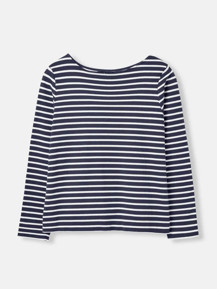Joules Harbour 8211 Navy Blue Long Sleeve Breton Top Women Tops