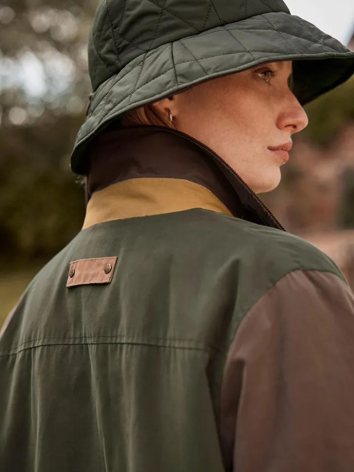 Joules Harriet 8211 Green Quilted Hat Women Hats