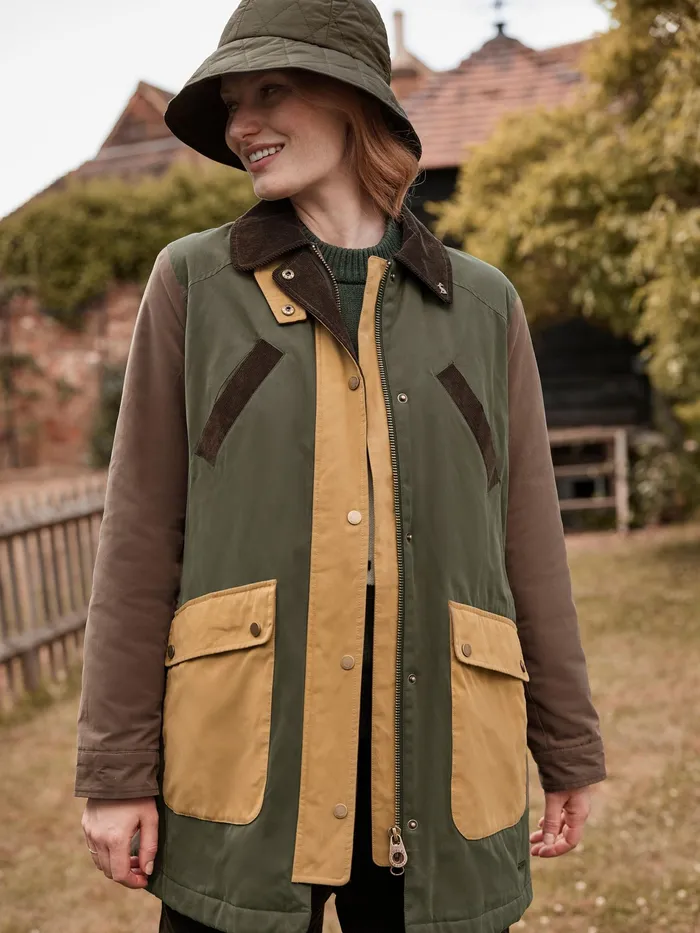 Joules Harriet 8211 Green Quilted Hat Women Hats