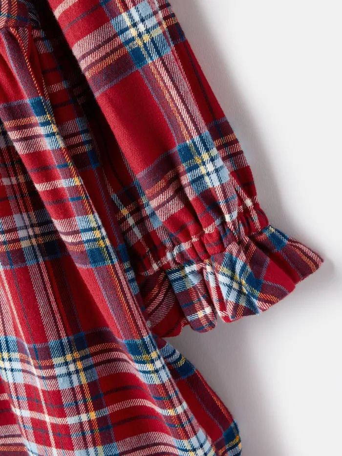 Joules Harriet 8211 Red Long Sleeve Dress With Frilled Details Girls Dresses