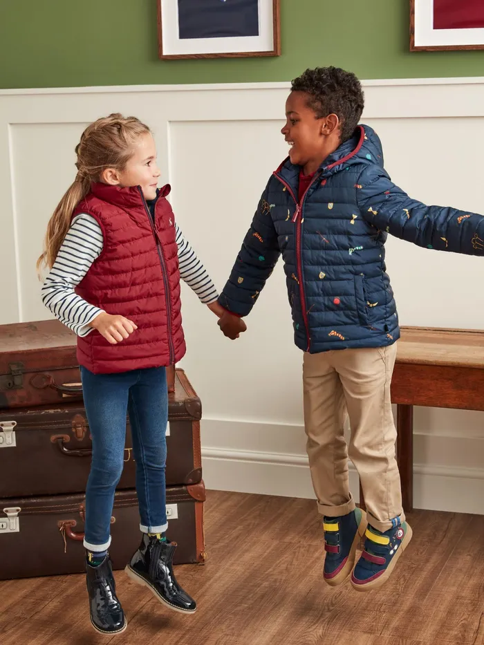 Joules Harry Potter Icons 8211 Navy Blue Showerproof Reversible Coat GirlsBoys Coats and Jackets