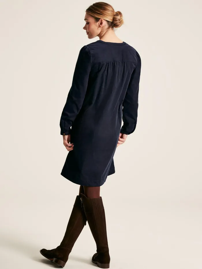 Joules Hattie 8211 Navy Cord Mini Dress Women Dresses