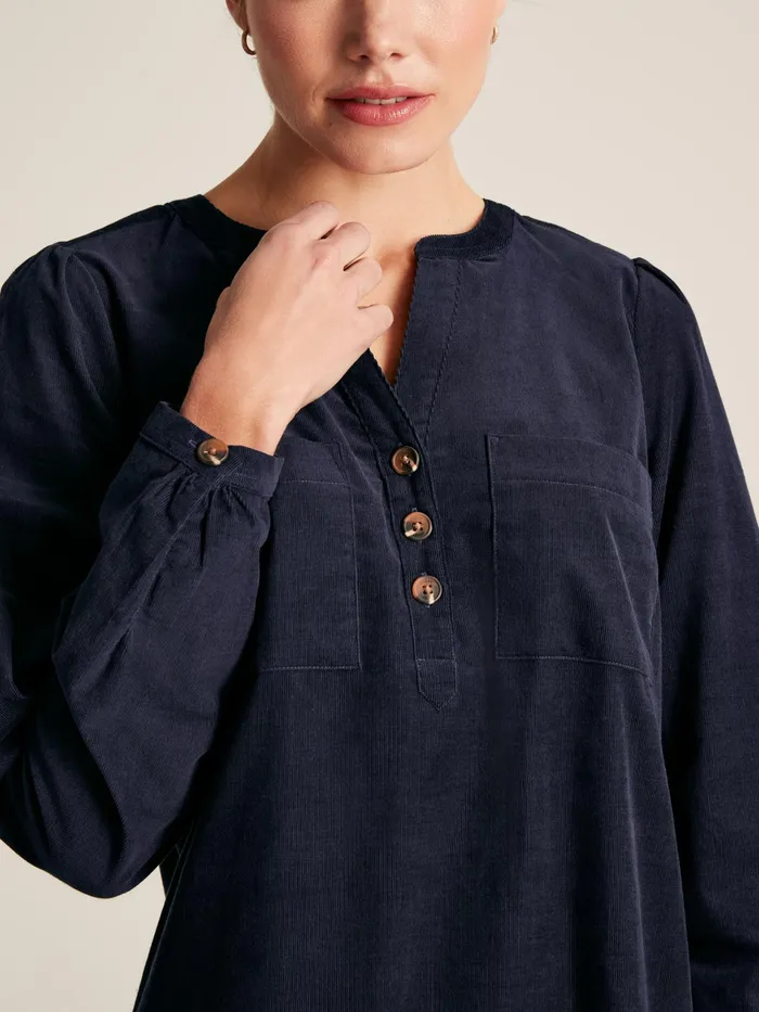 Joules Hattie 8211 Navy Cord Mini Dress Women Dresses