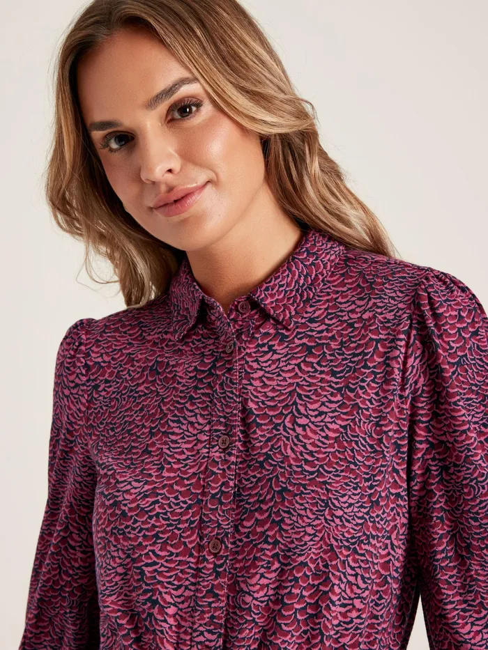 Joules Hazel 8211 Purple Jersey Shirt Dress Women Dresses