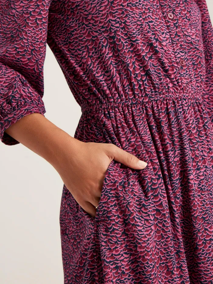 Joules Hazel 8211 Purple Jersey Shirt Dress Women Dresses